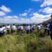 Trabajadores de Seguritech Privada reforestando Otumba.