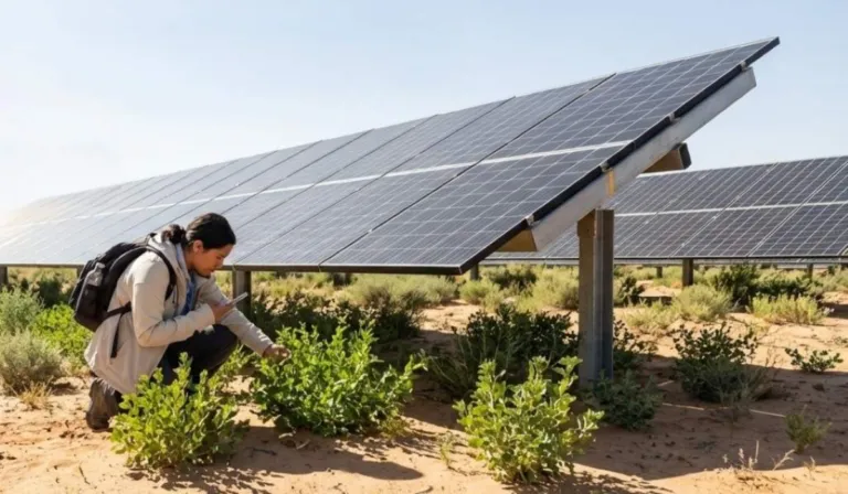 Paneles solares hacen florecer planta rara en Nevada: se multiplicó por ocho