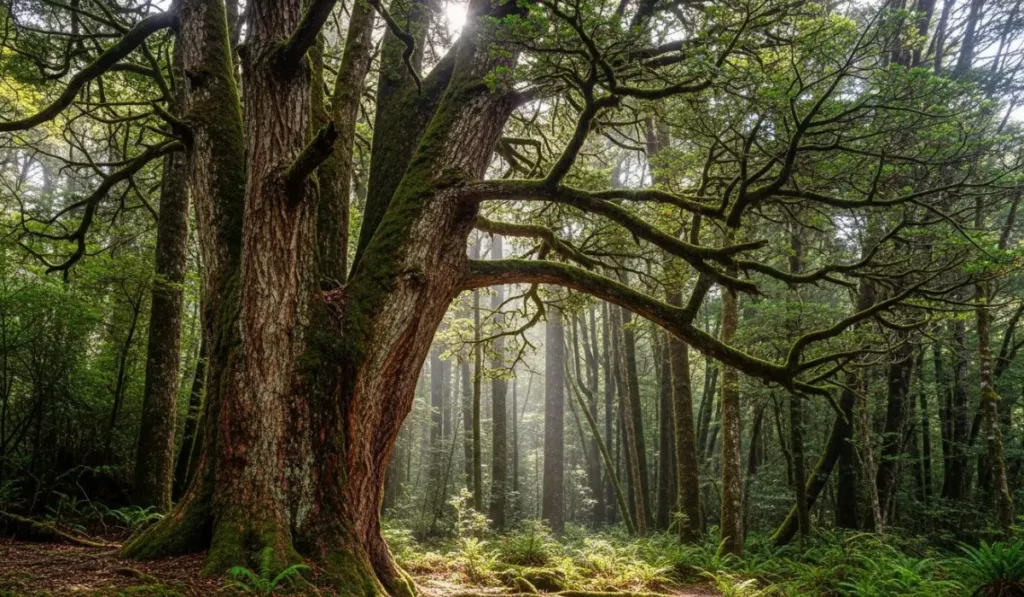 Los gigantes del bosque esconden un secreto: alerces milenarios guardan cientos de especies de hongos bajo tierra