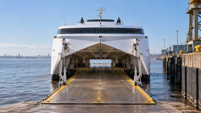 El buque eléctrico China Zorrilla navegará por el Río de la Plata con baterías de gran capacidad y sin emisiones directas.