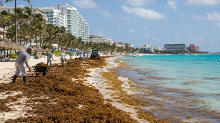 Sargazo alcanza niveles récord y obliga a reforzar su manejo en el Caribe mexicano
